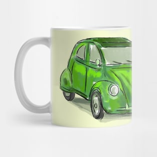 Classic Citroën Deux Chevaux 2CV Loose Sketch - Green Mug